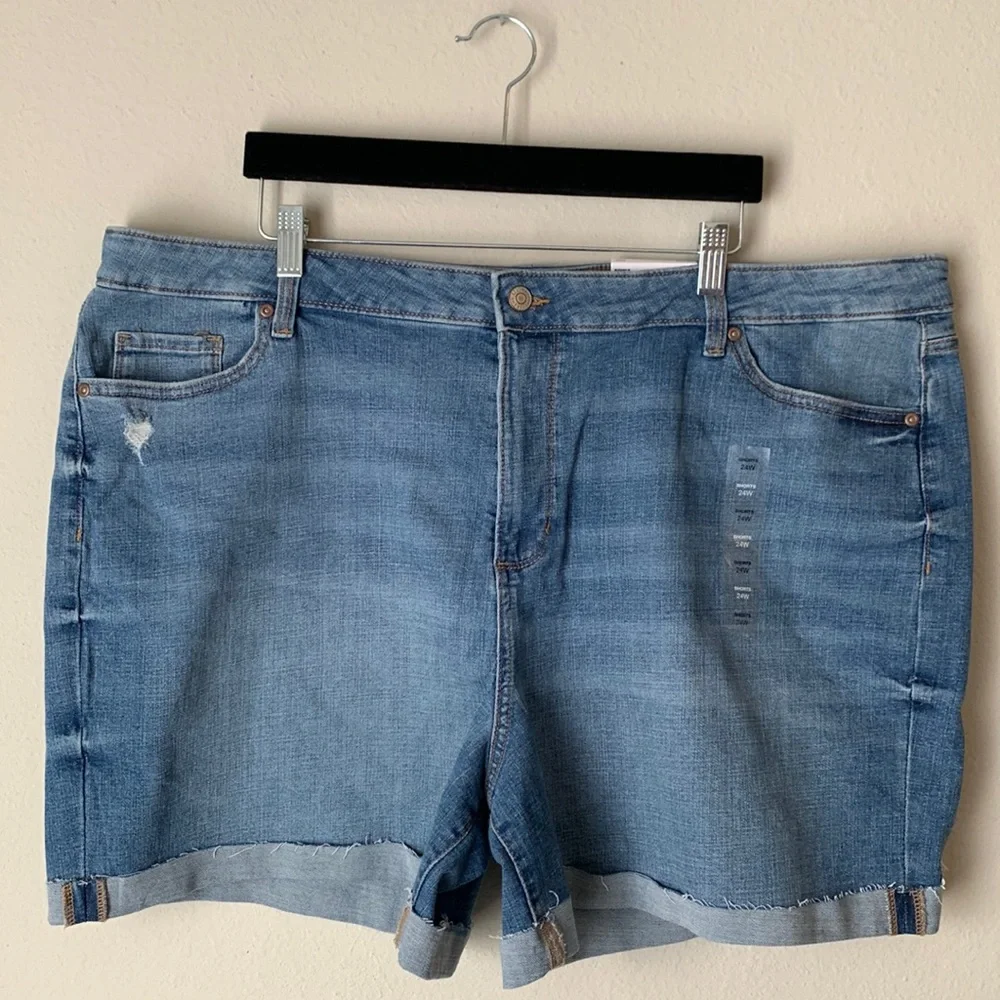 Sonoma High Rise Rolled Cuff Denim Shorts